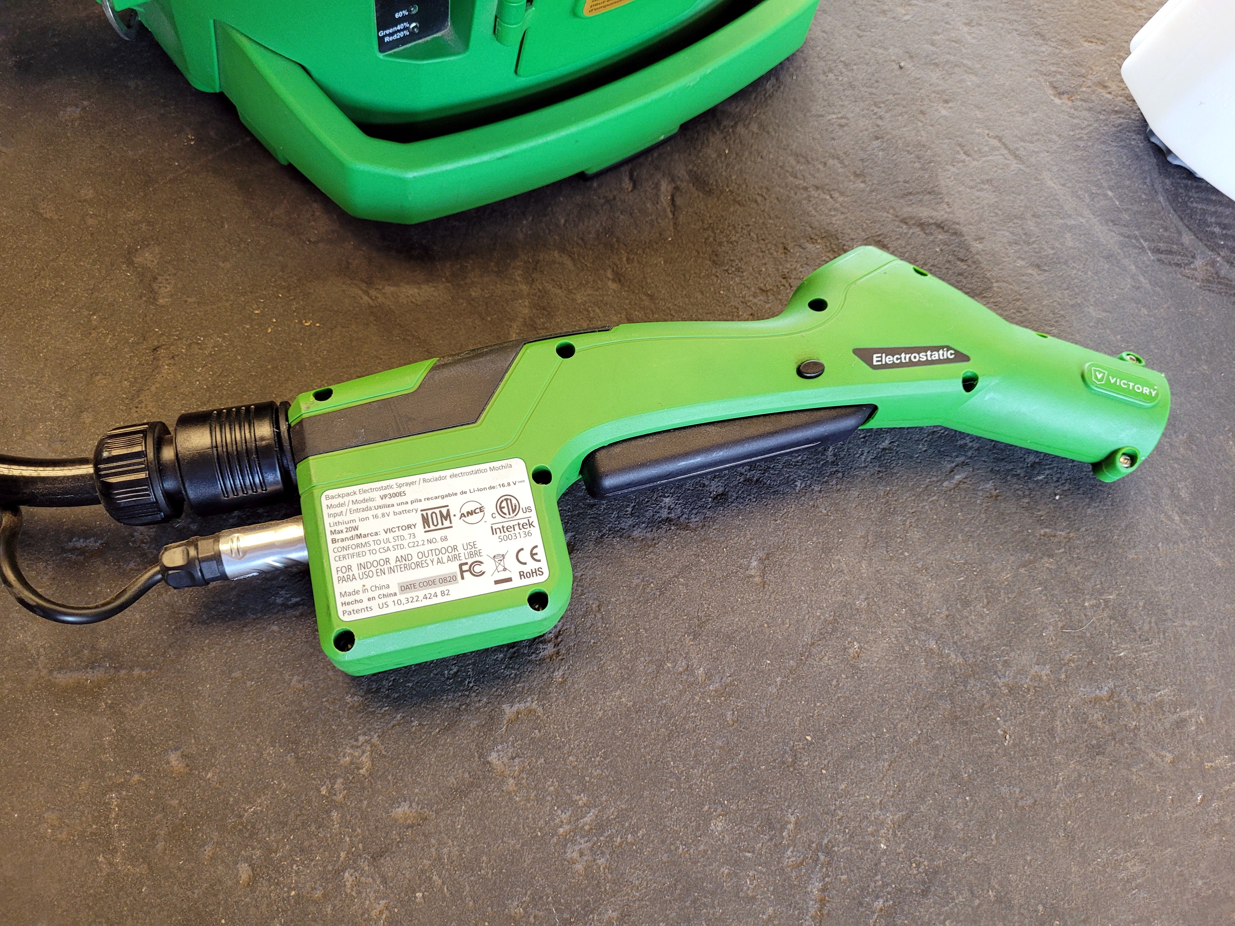 Victory Innovations VP300ES Professional Electrostatic Backpack Sprayer