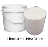 1100ct Dry Wipe Kits - Make your own wet wipes - (1 BUCKET)